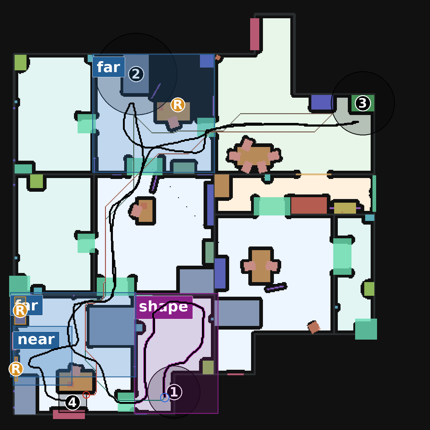 Annotated route for Episode 018 in Scene 108