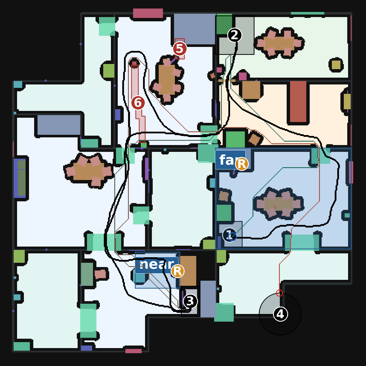Annotated route for Episode 019 in Scene 111