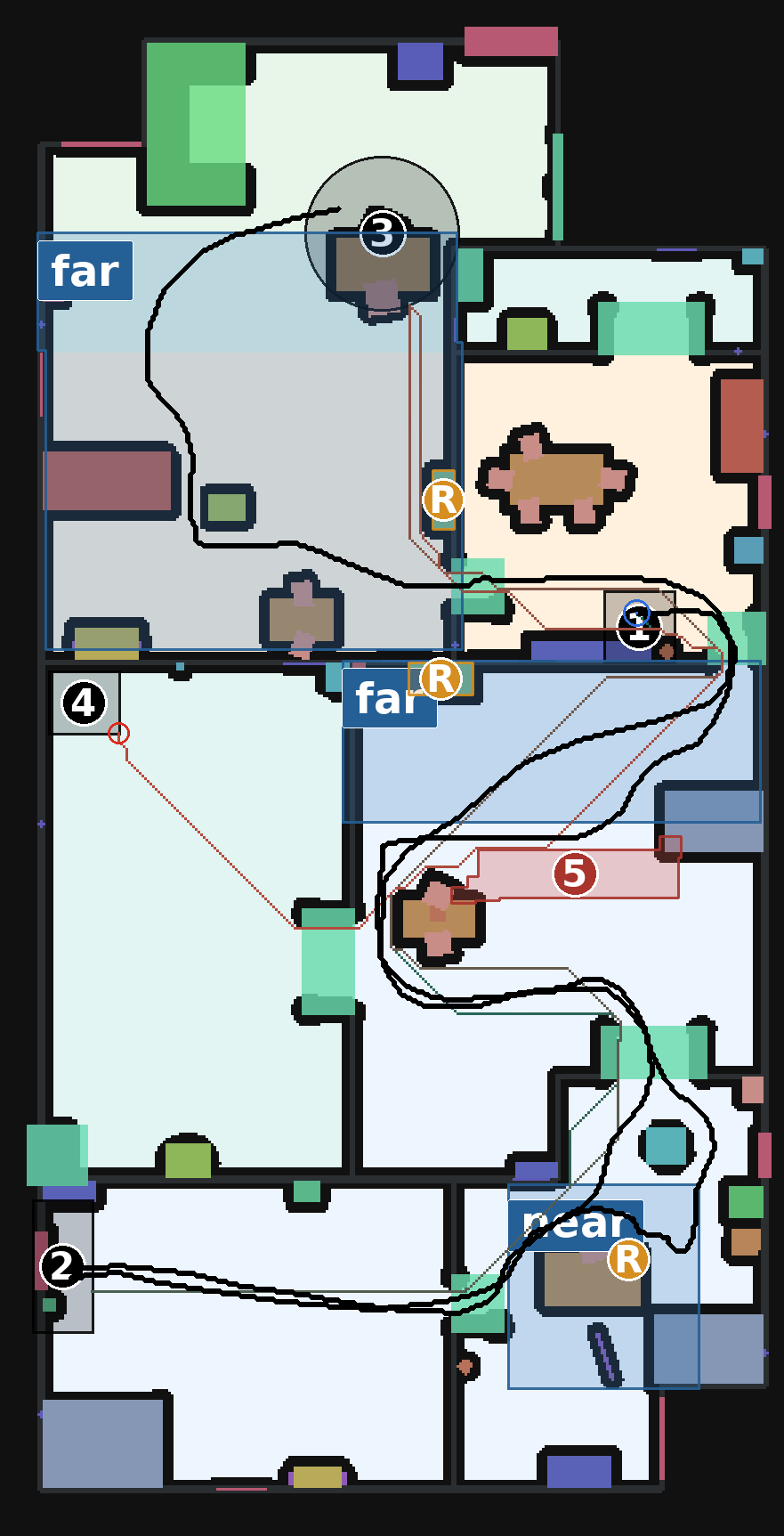 Annotated route for Episode 020 in Scene 114