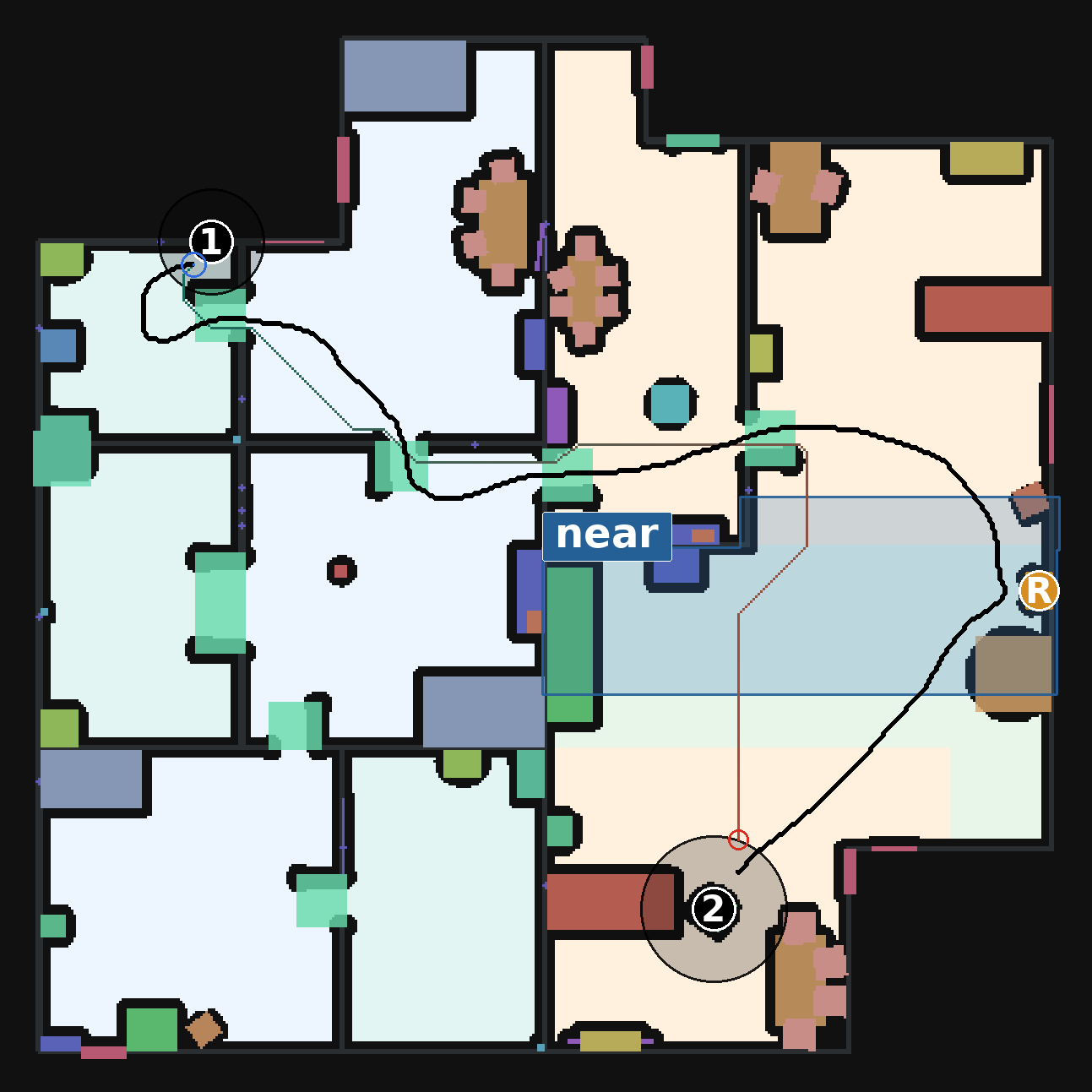 Annotated route for Episode 001 in Scene 117