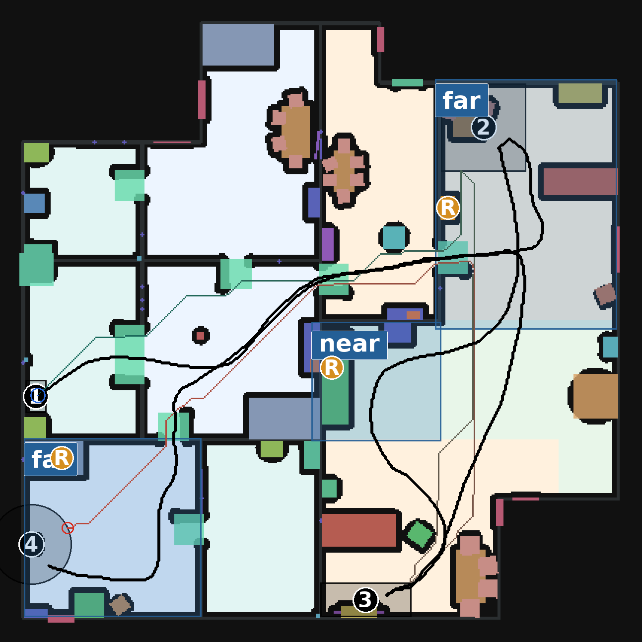 Annotated route for Episode 019 in Scene 117