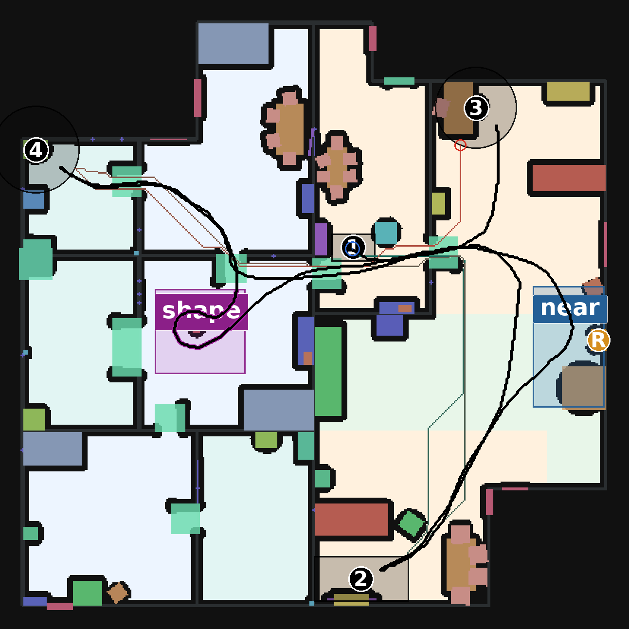 Annotated route for Episode 020 in Scene 117