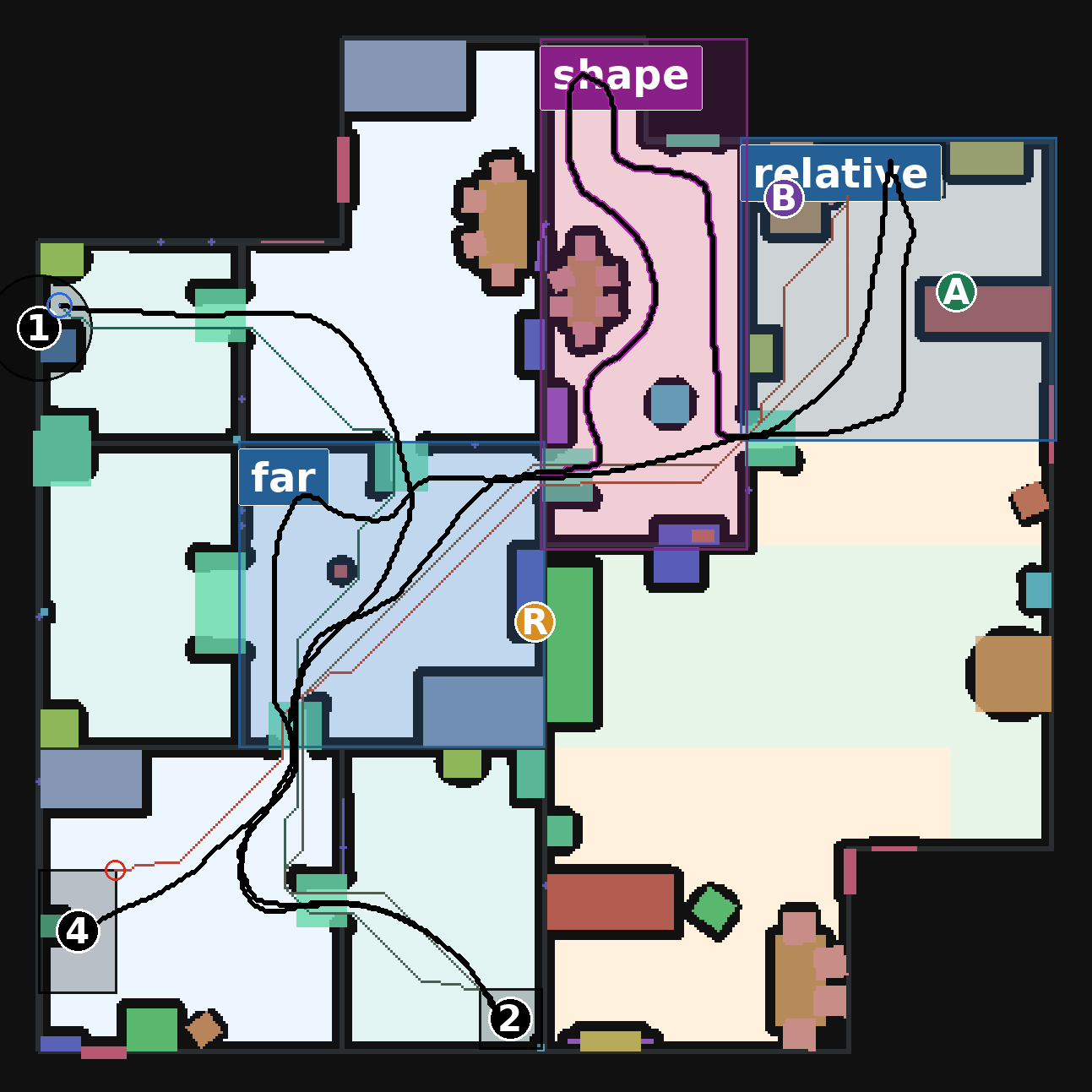 Annotated route for Episode 021 in Scene 117
