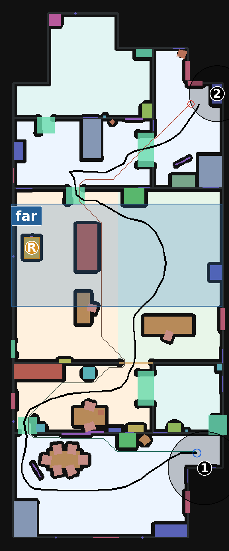 Annotated route for Episode 002 in Scene 120