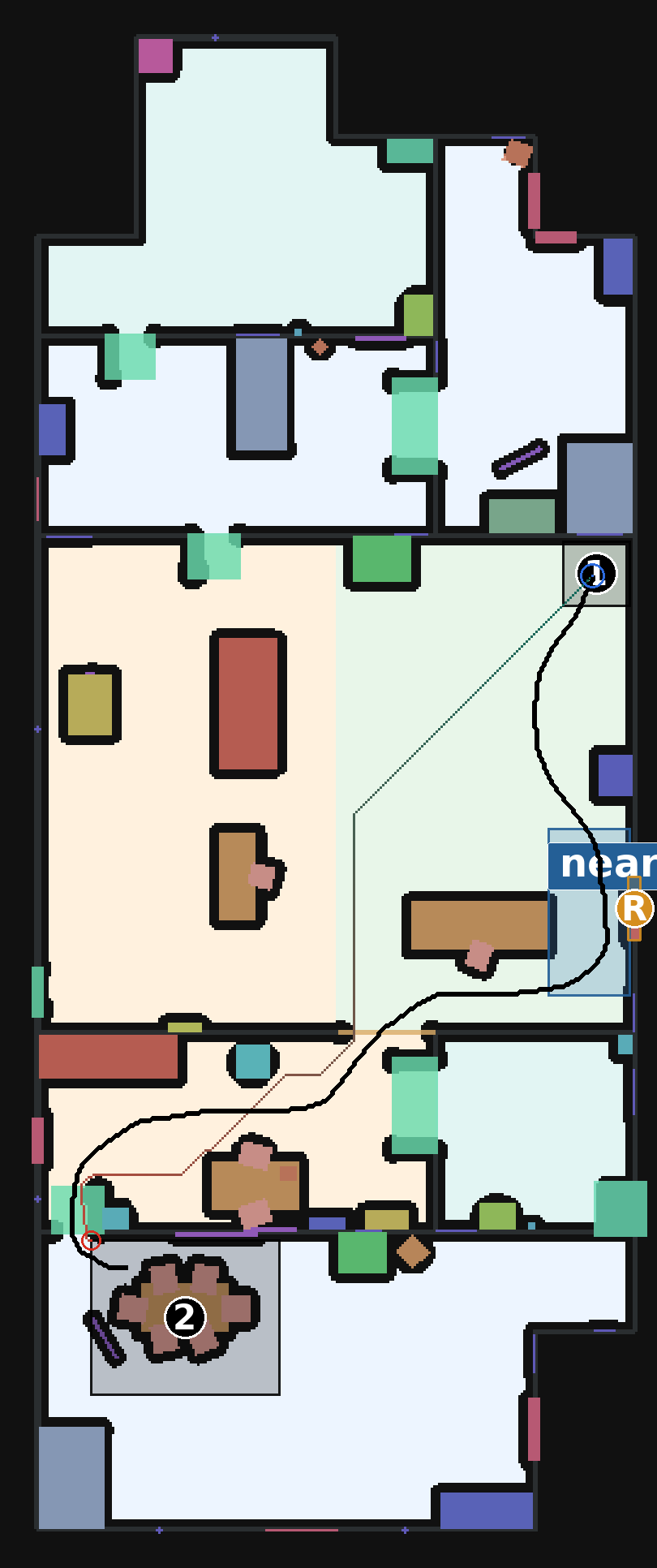 Annotated route for Episode 007 in Scene 120